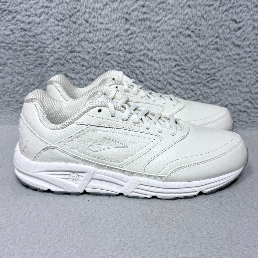 Brooks Addiction Walker Womens Size 8.5 Extra Wide Walking Shoes White Leather